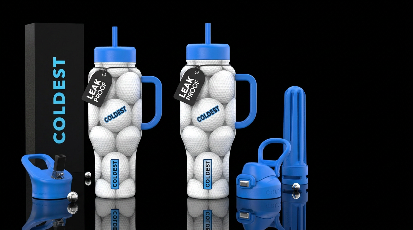 Coldest Golf Balls water bottle design