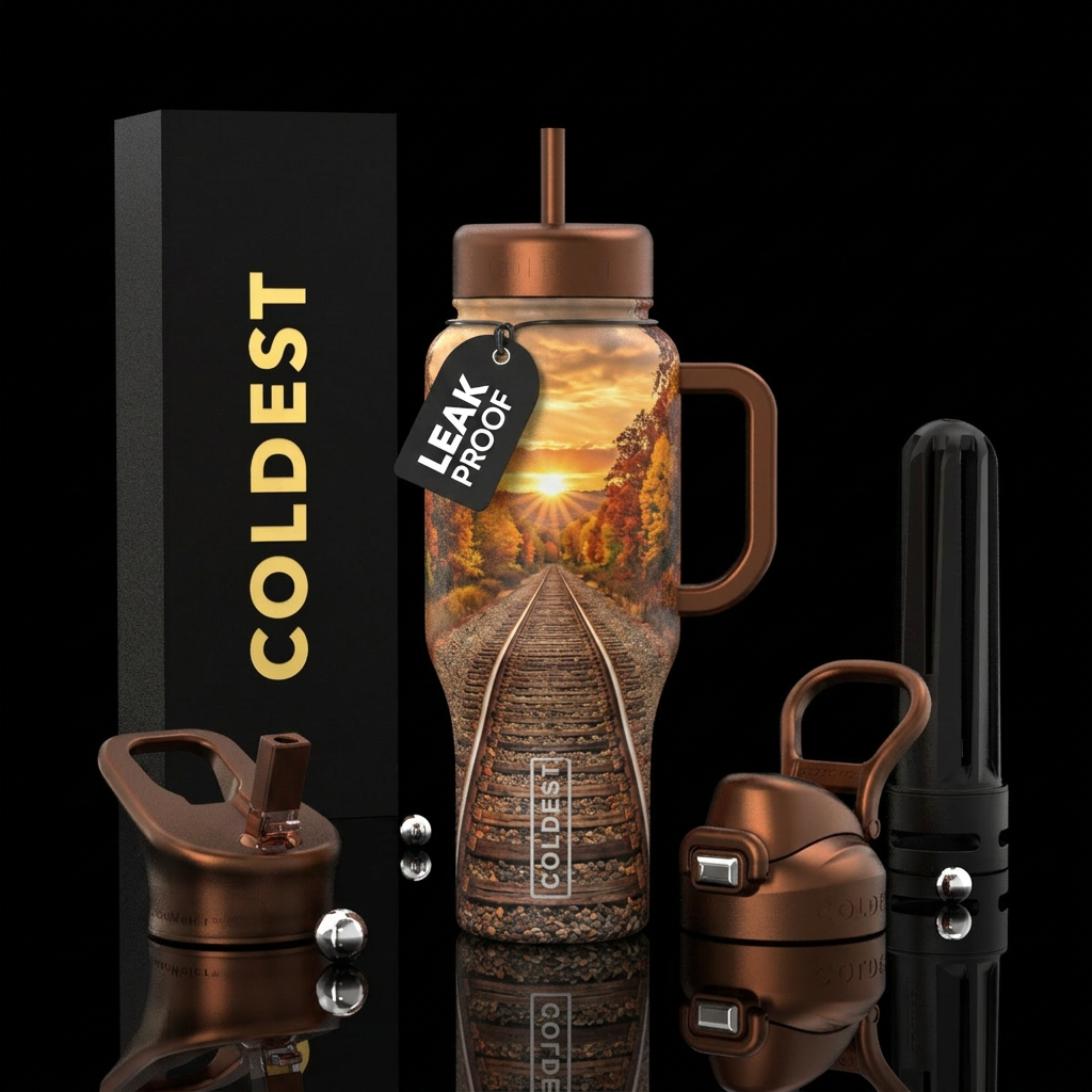 Rail Road water bottle design