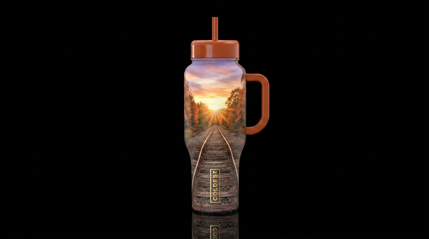 Rail Road water bottle design