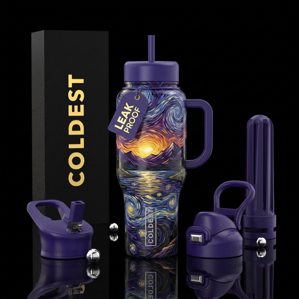 Starry Sunset water bottle design