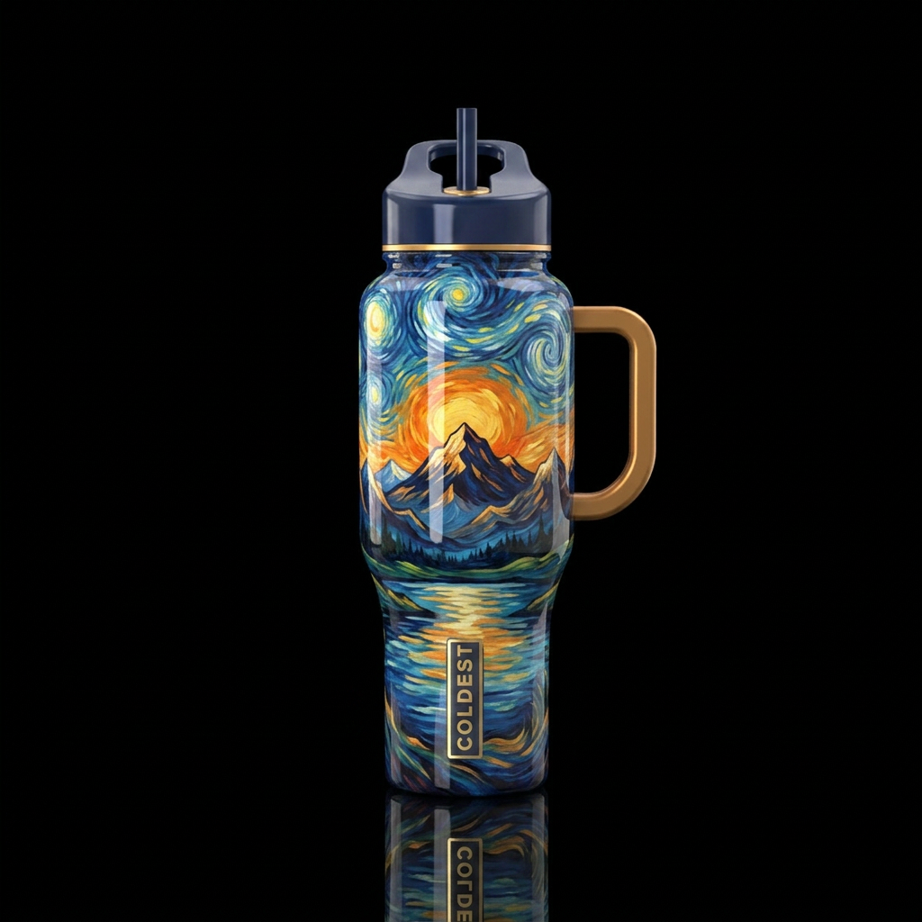 Starry Scenery water bottle design