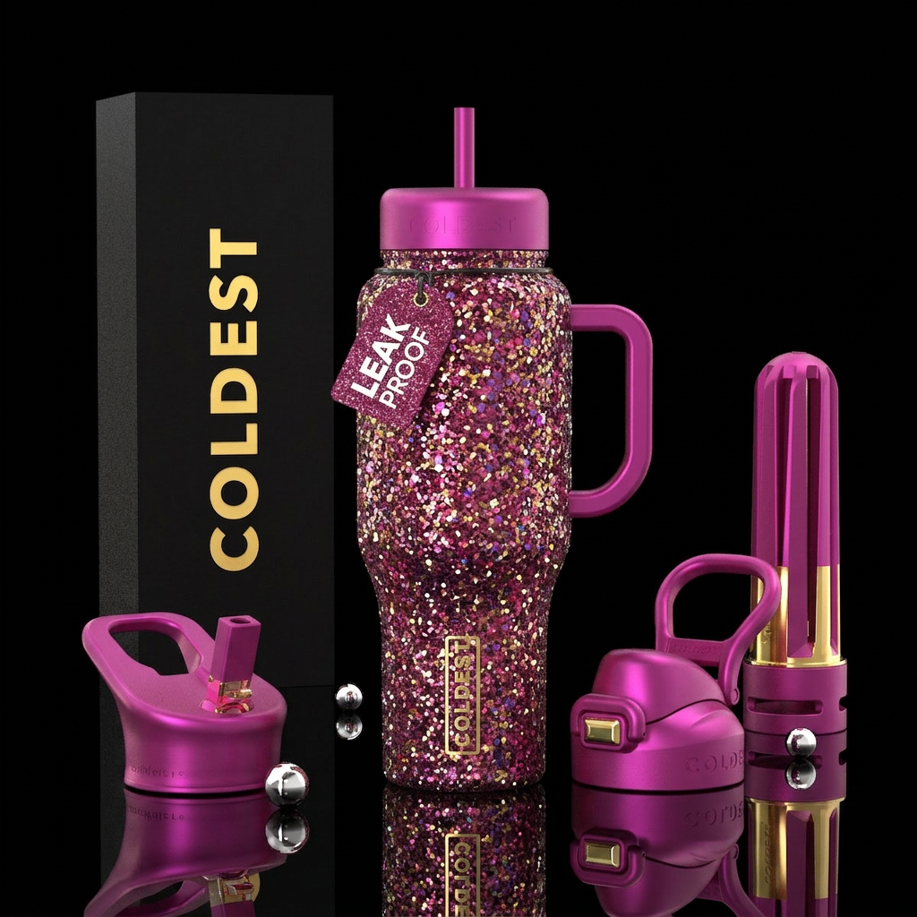 Glitz and Glam water bottle design
