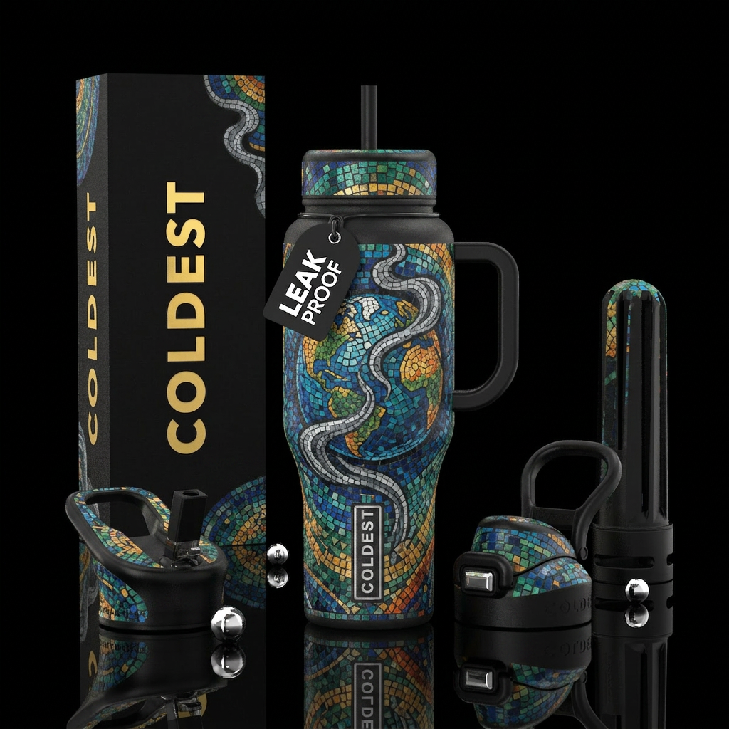 Where in the world are you? water bottle design