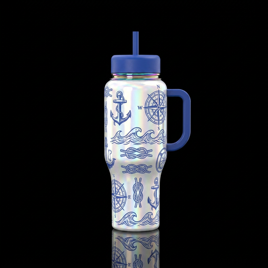 Nautical water bottle design