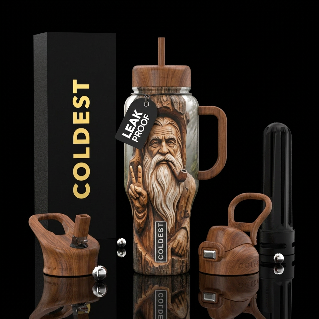 Wood Art water bottle design