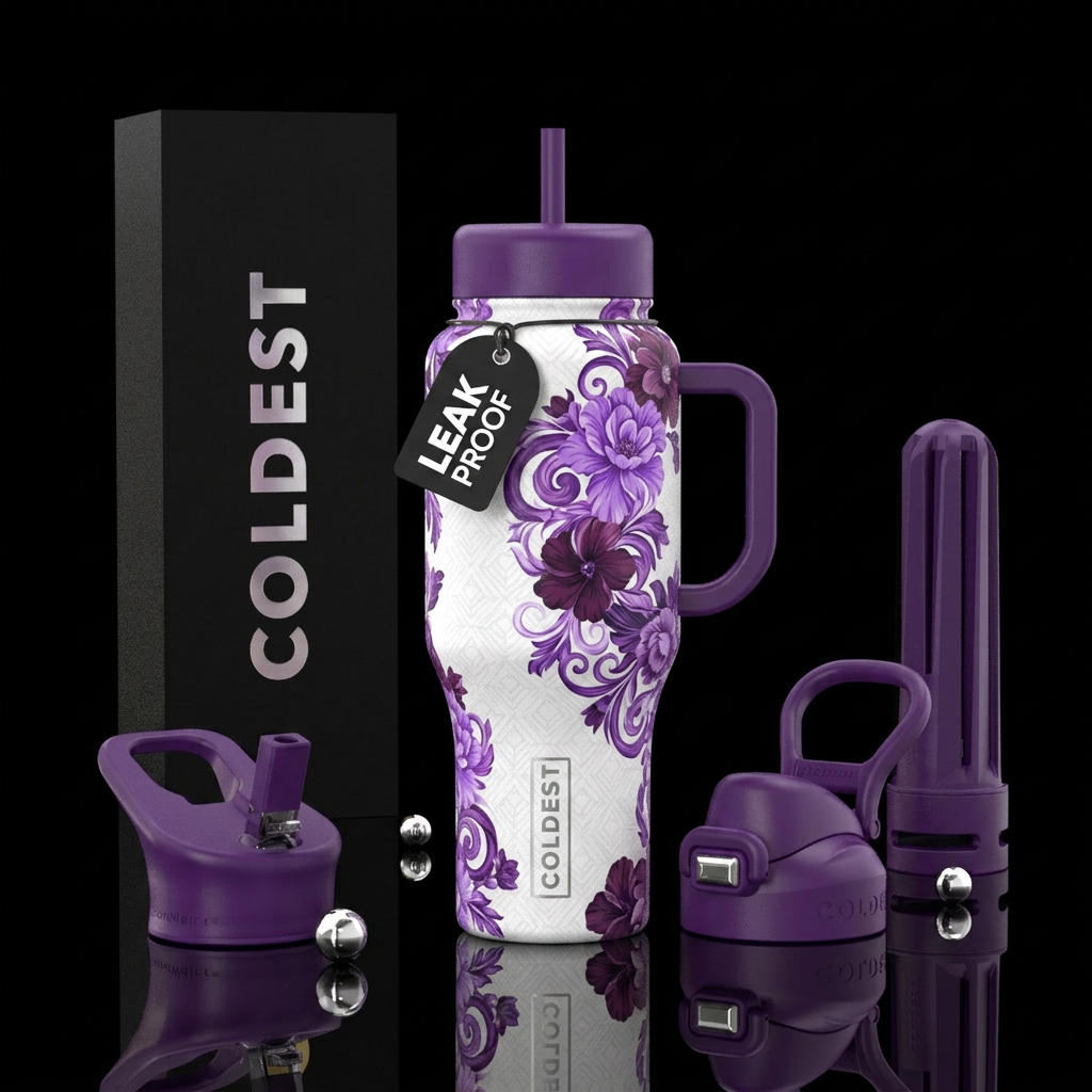 Purple Elegance water bottle design