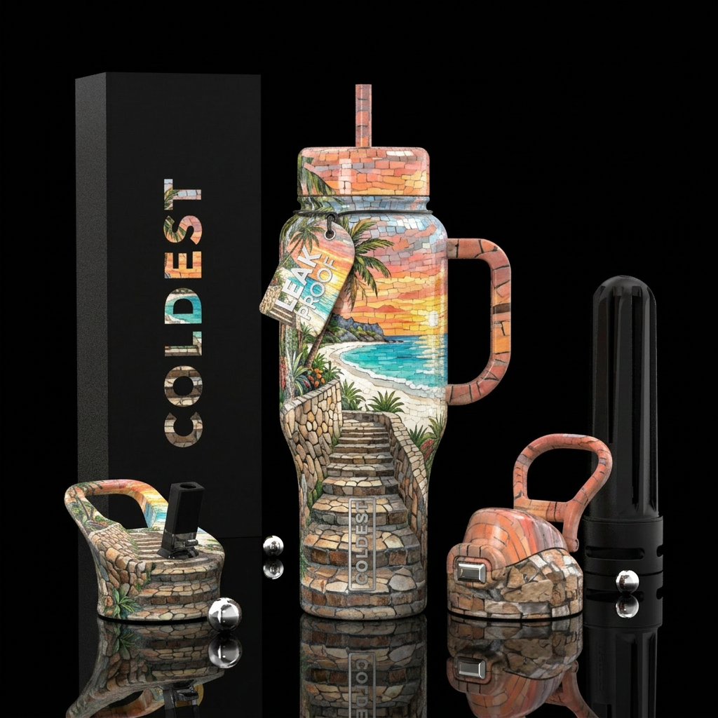 Welcome To Paradise water bottle design