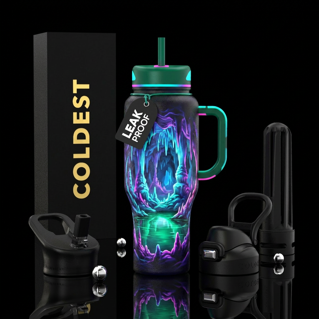 Emerald Pool water bottle design