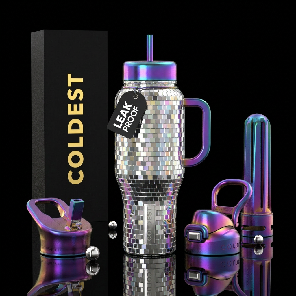Disco water bottle design