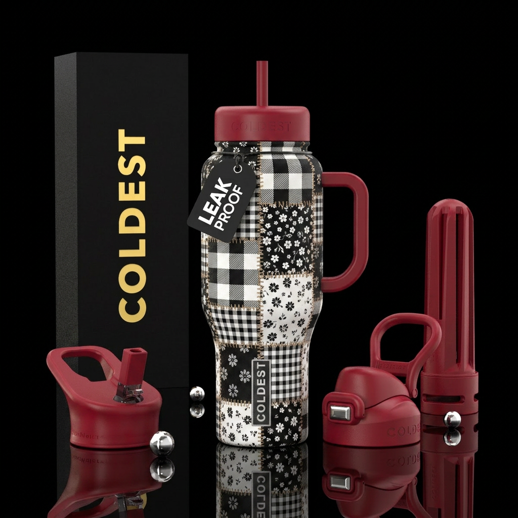 Patched Up water bottle design