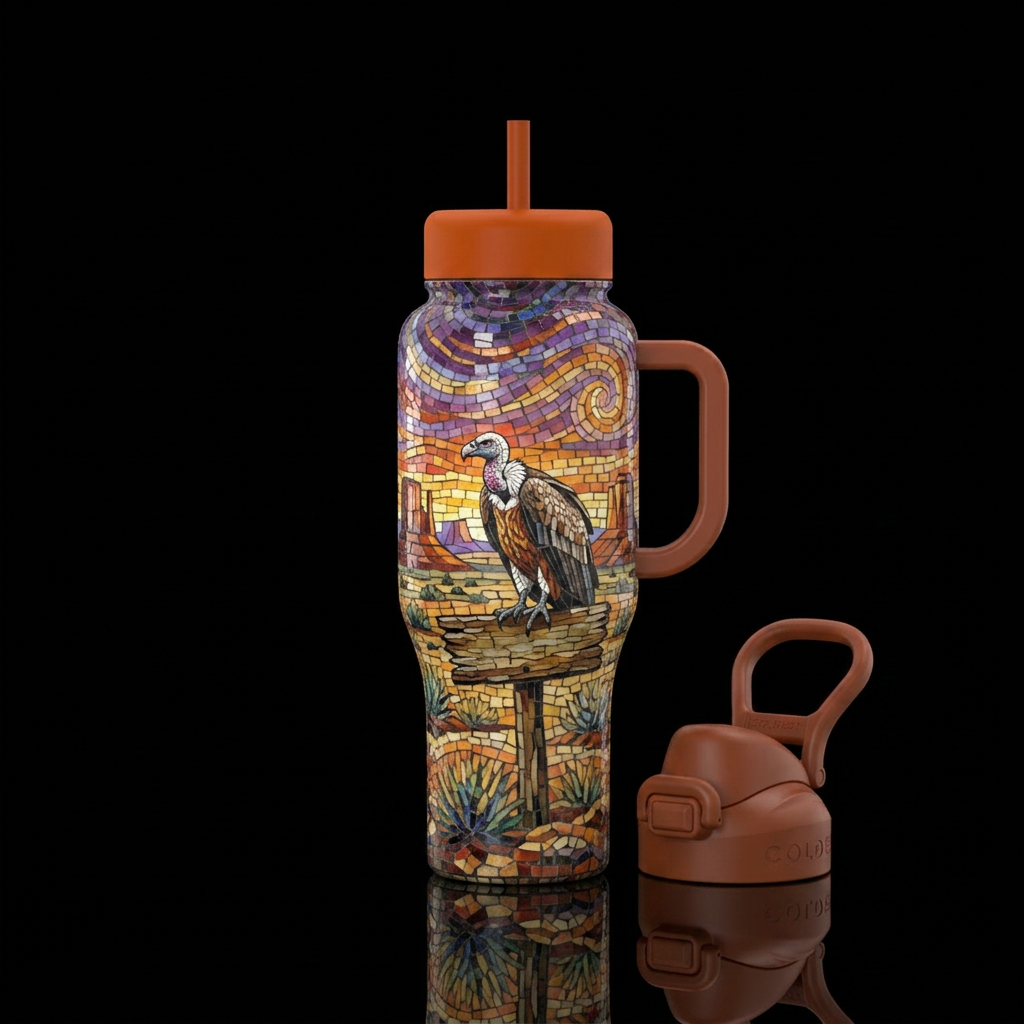 Somewhere in the desert water bottle design