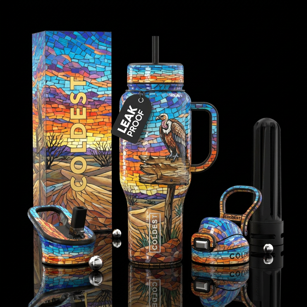 In the desert water bottle design