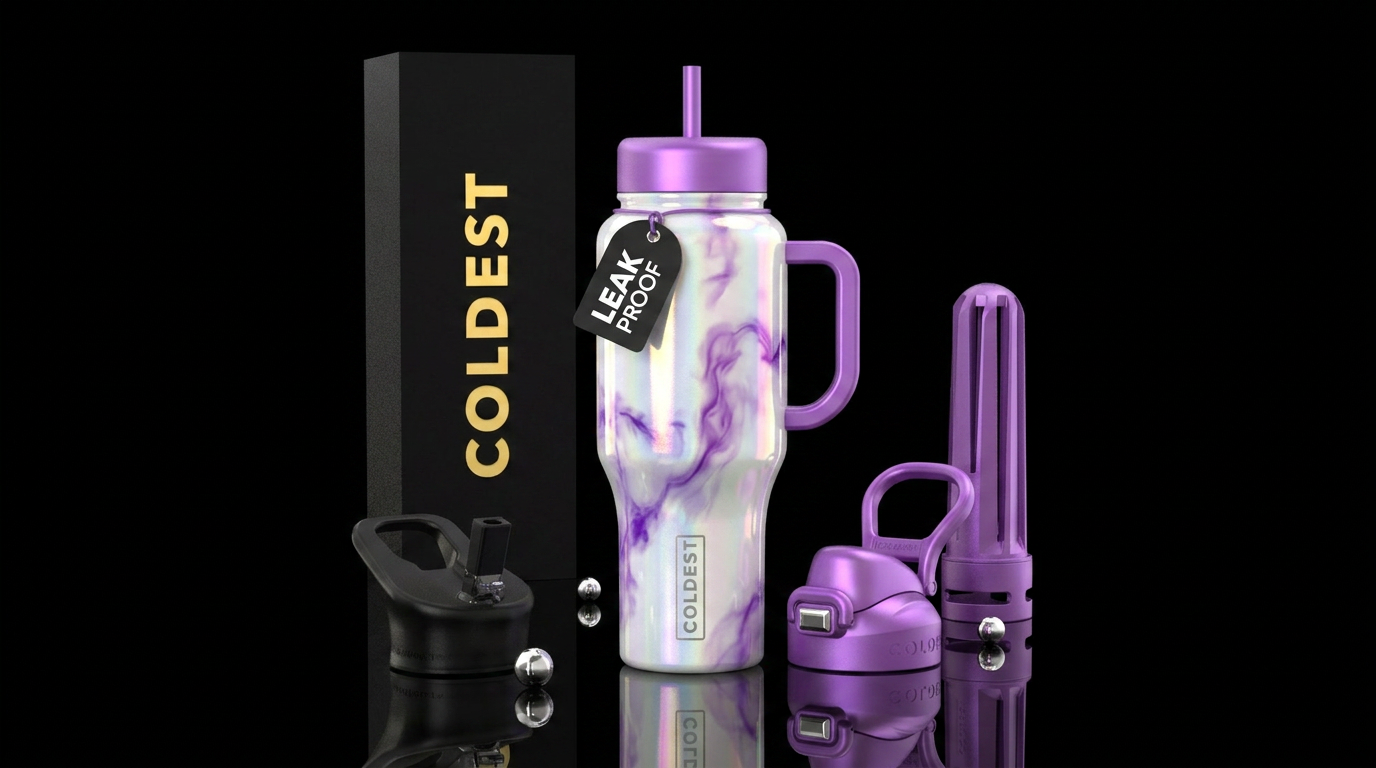 White Opal water bottle design