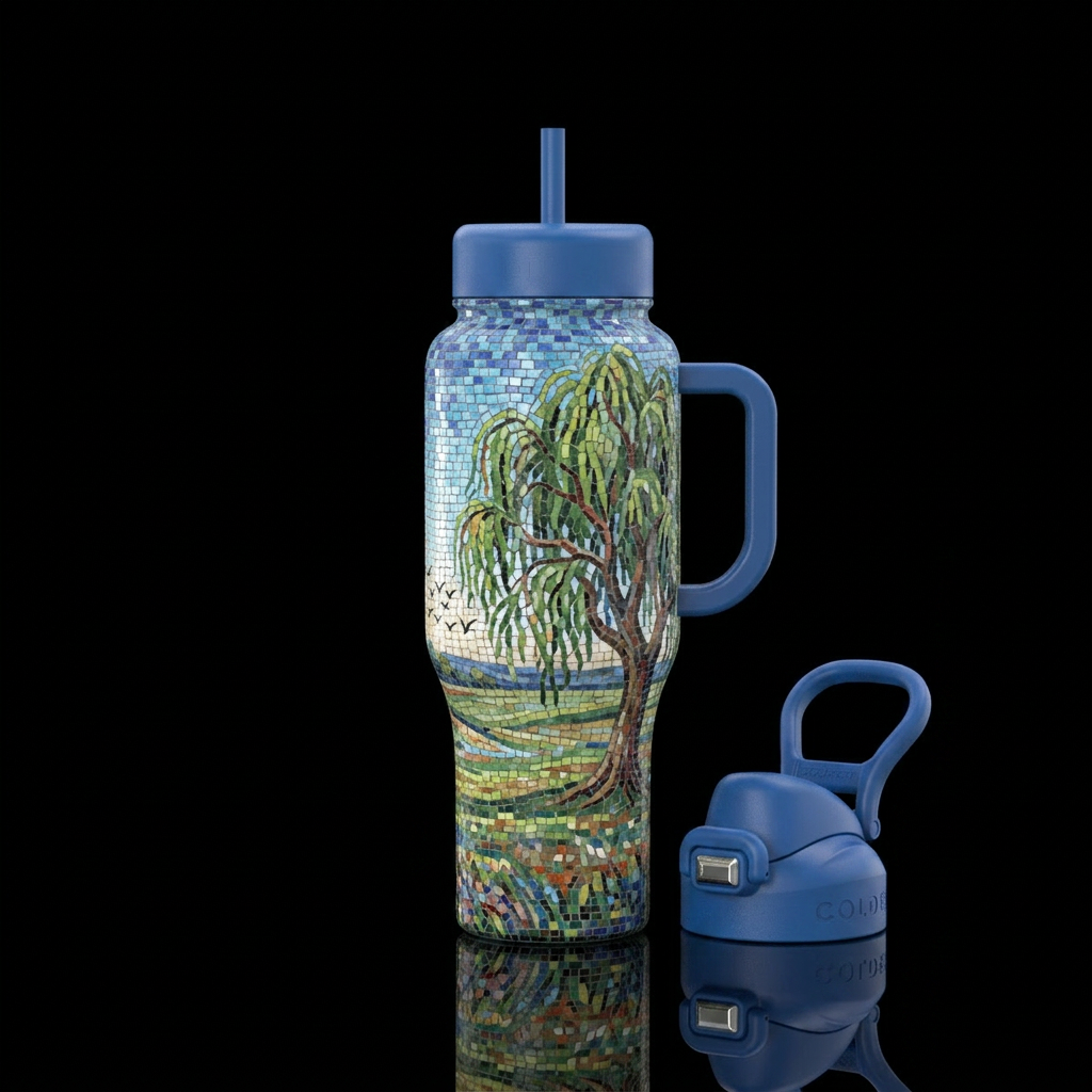 A Peaceful Place water bottle design