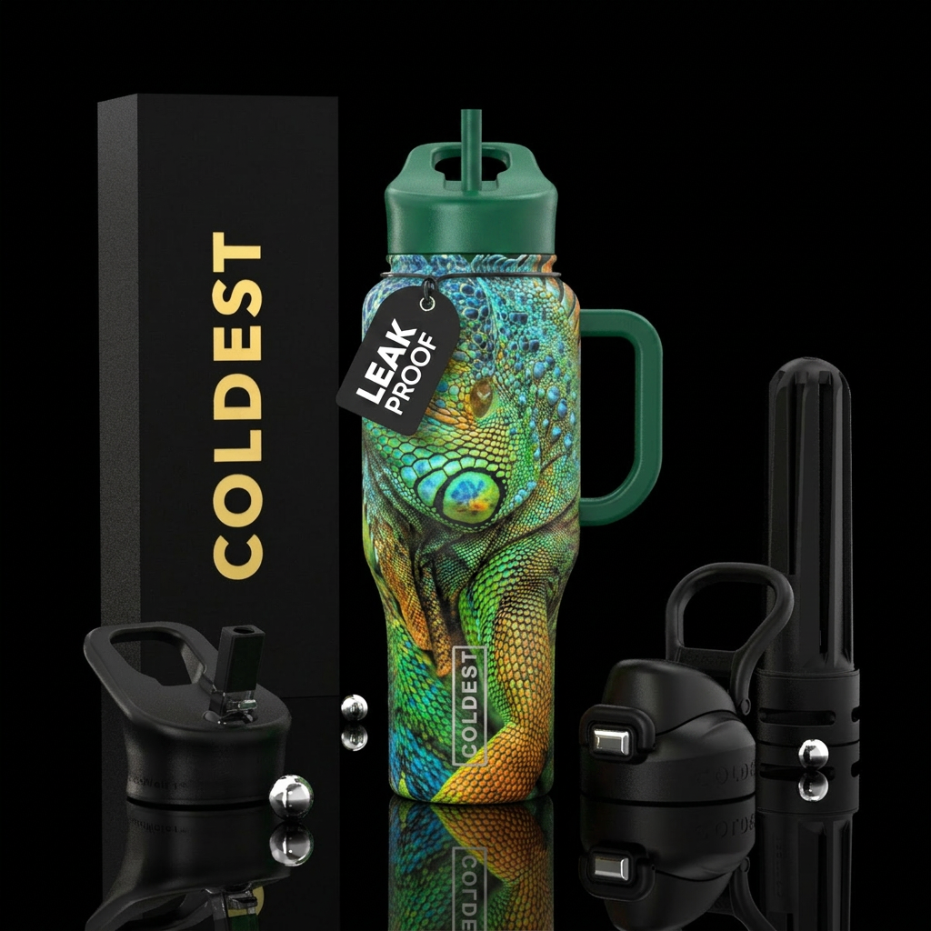 The Iguana water bottle design
