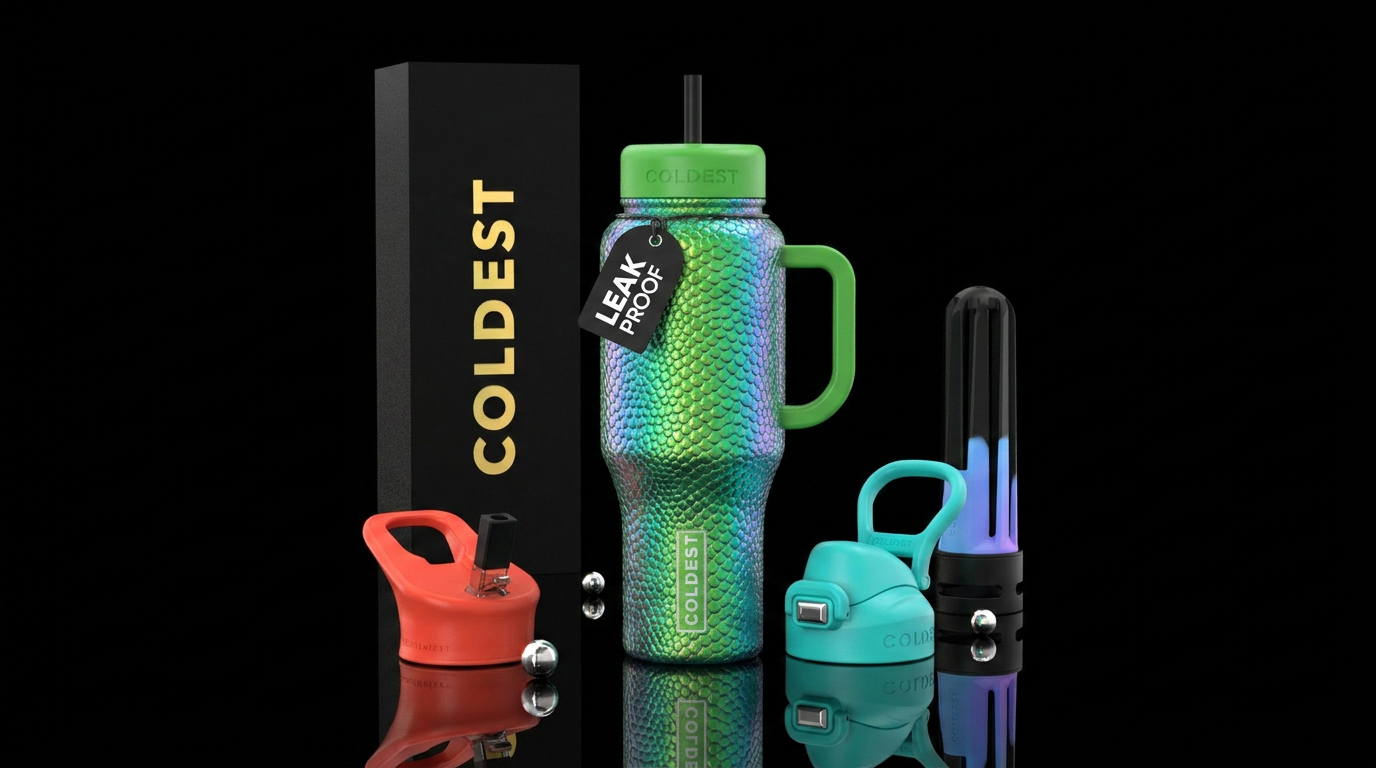 Iguana Skin water bottle design