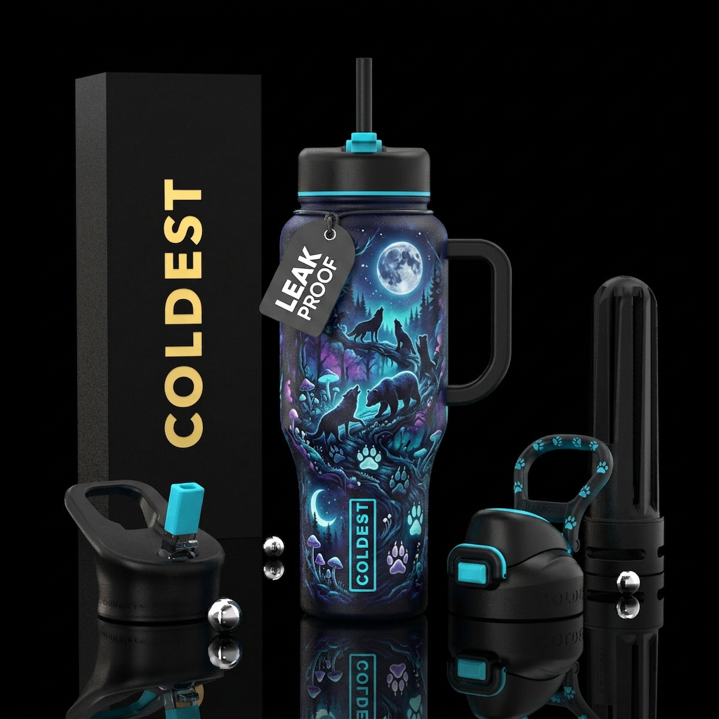 Movement Of The Night water bottle design