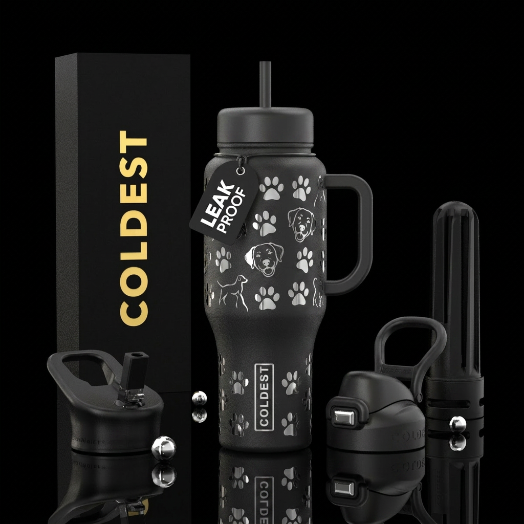 Love Of Paws water bottle design