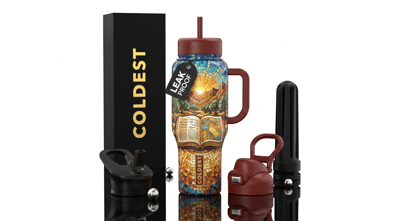 Follow The Light water bottle design