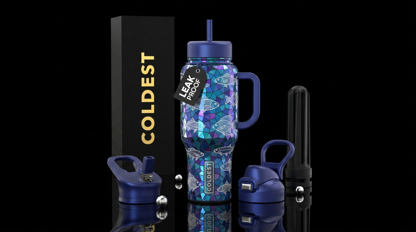 Here Fishy Fishy water bottle design