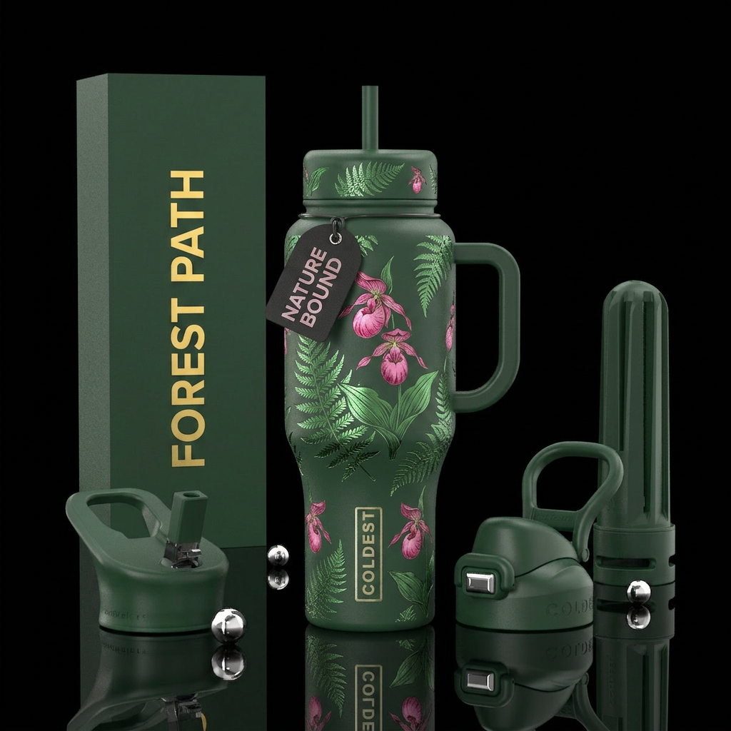 Lady Slippers water bottle design