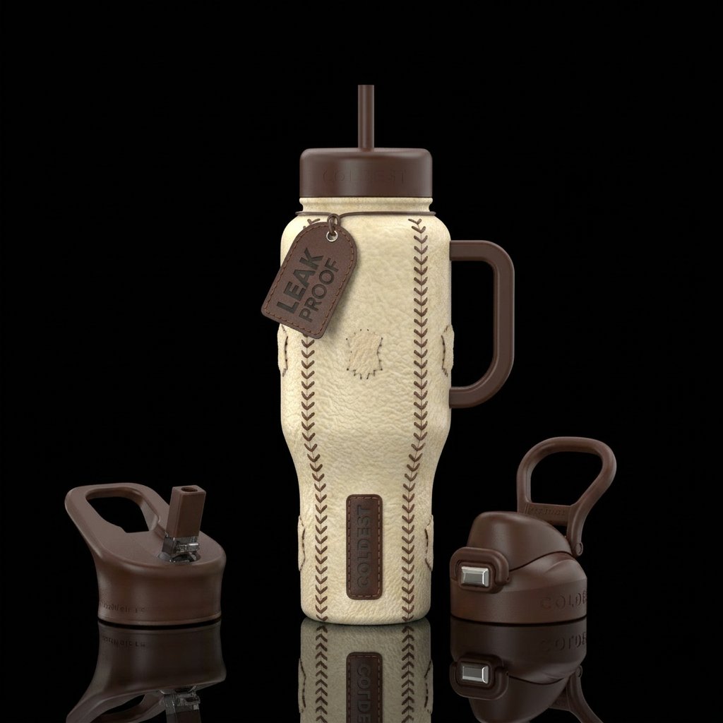 Rawhide water bottle design