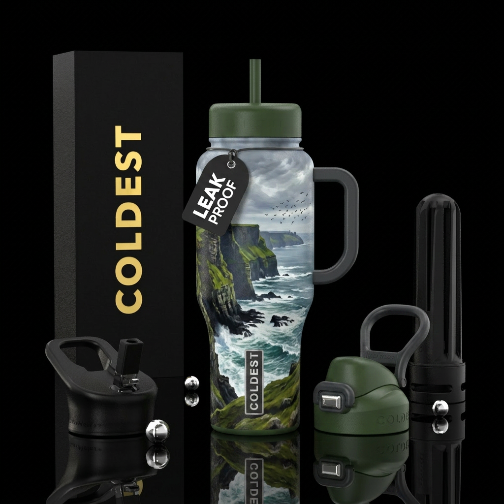 Painted Cliffs Of Ireland water bottle design