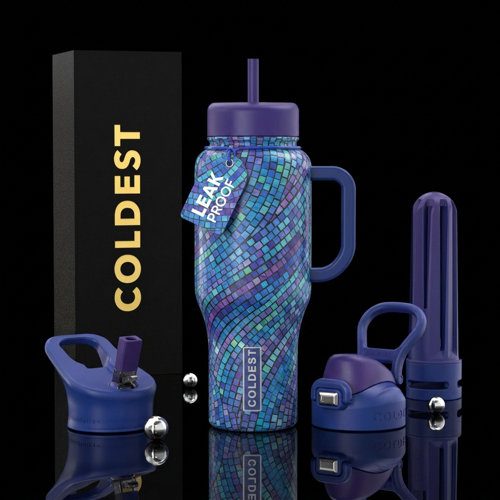 Mosaic Spiral water bottle design