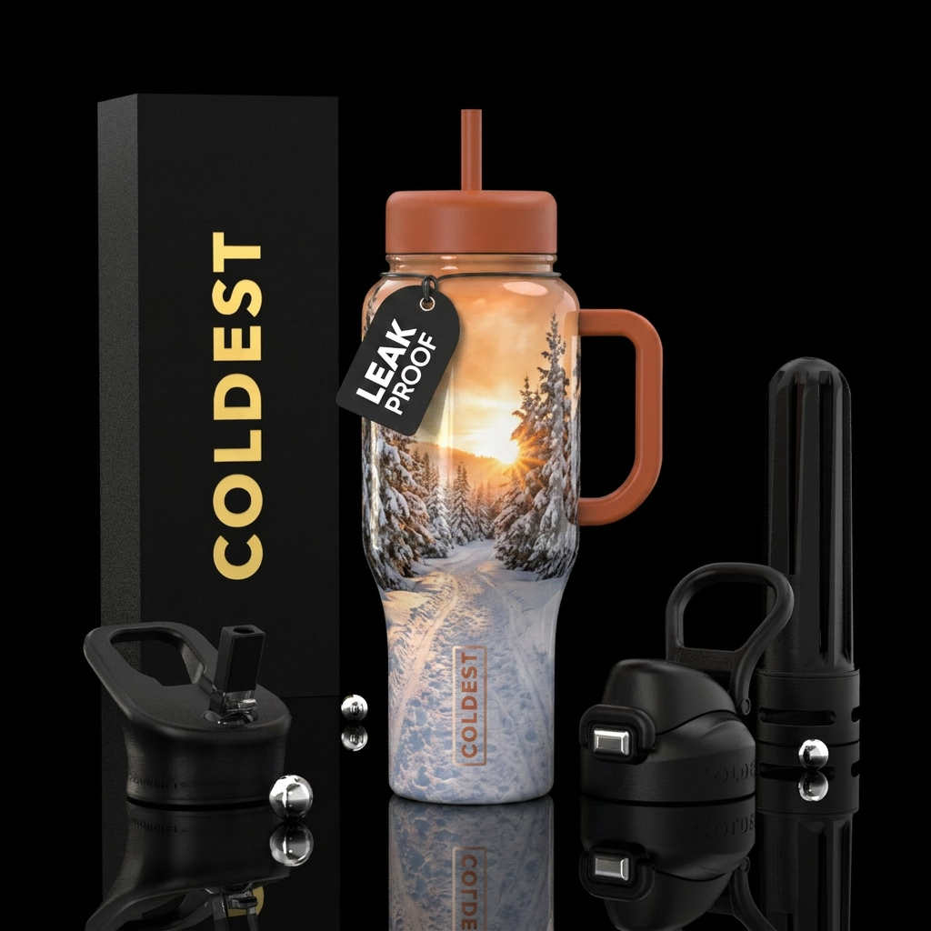 Winter Sunset water bottle design