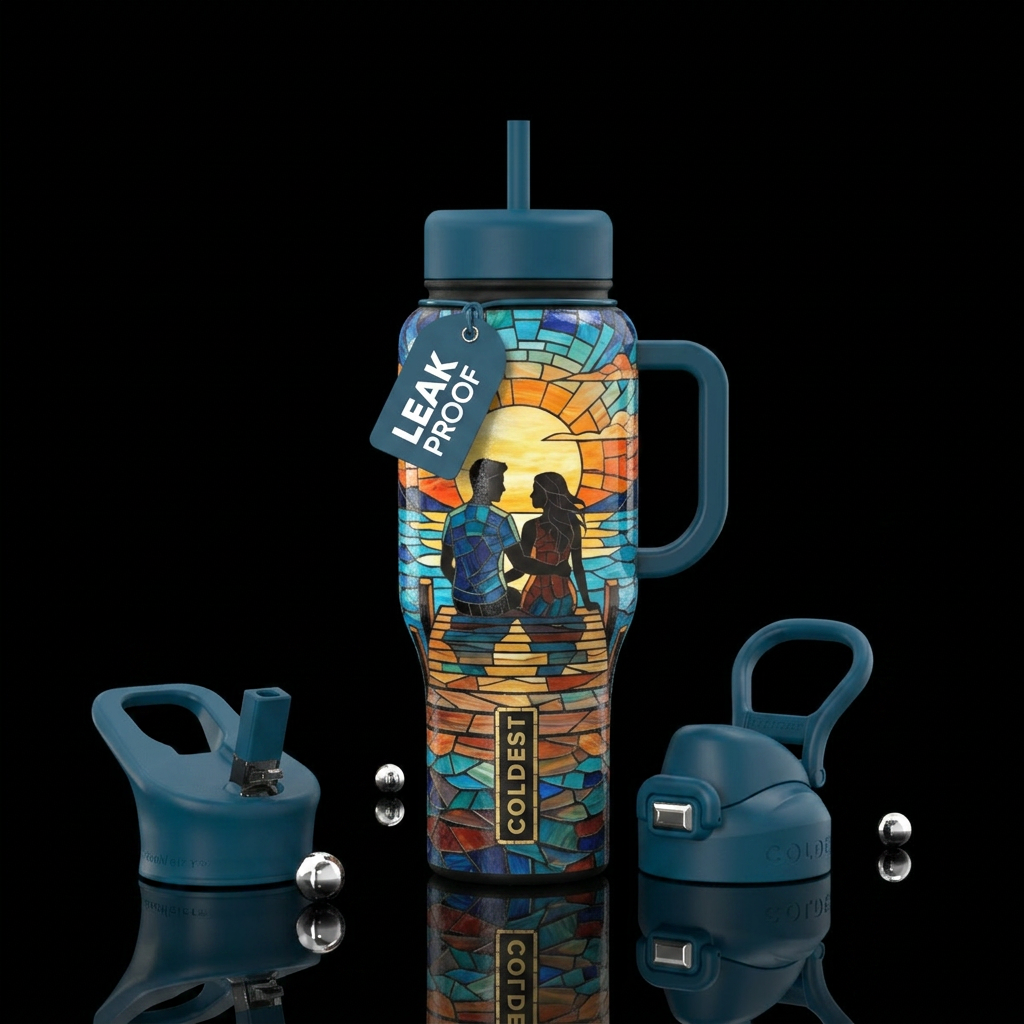 Sitting On A Dock In The Bay water bottle design