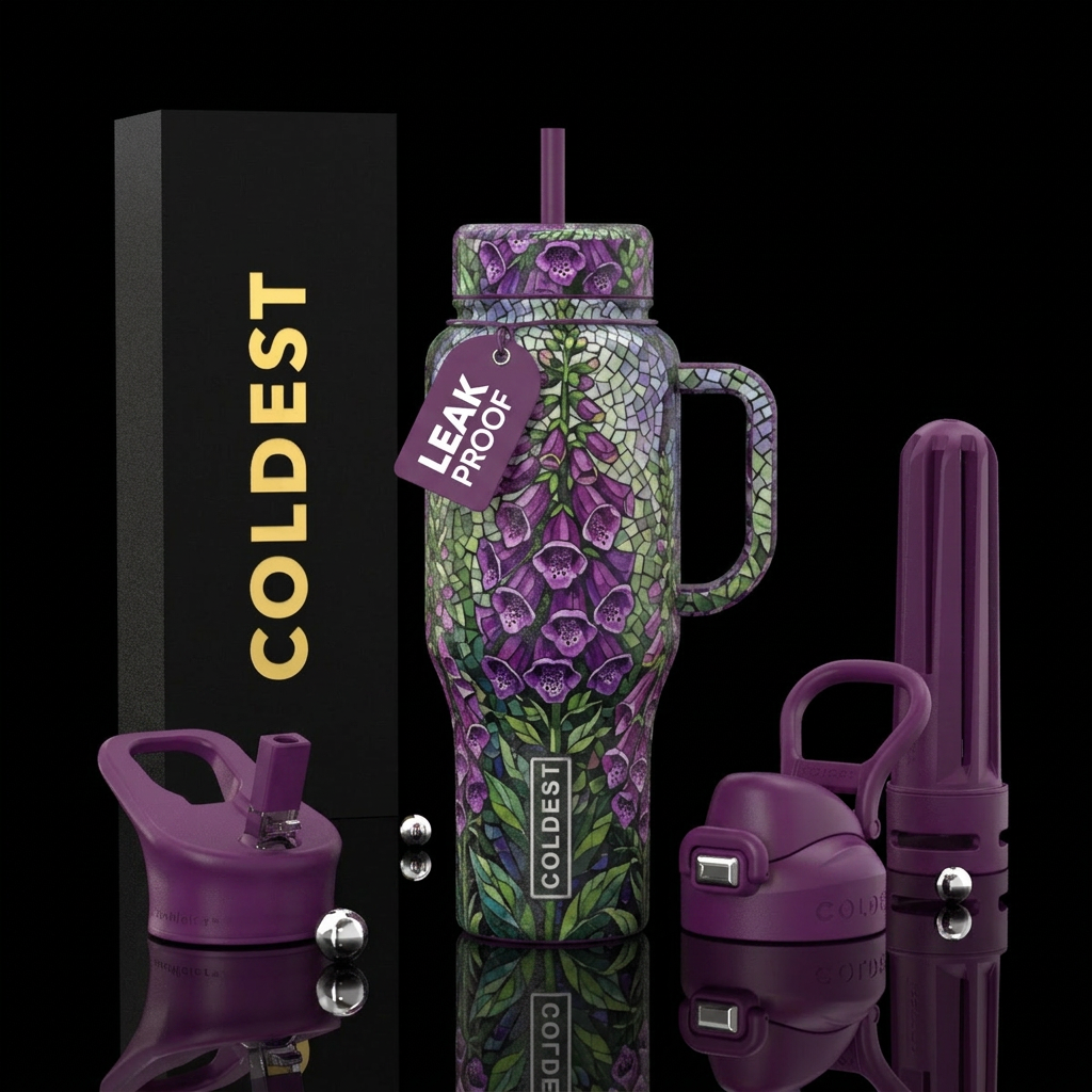 Foxglove water bottle design