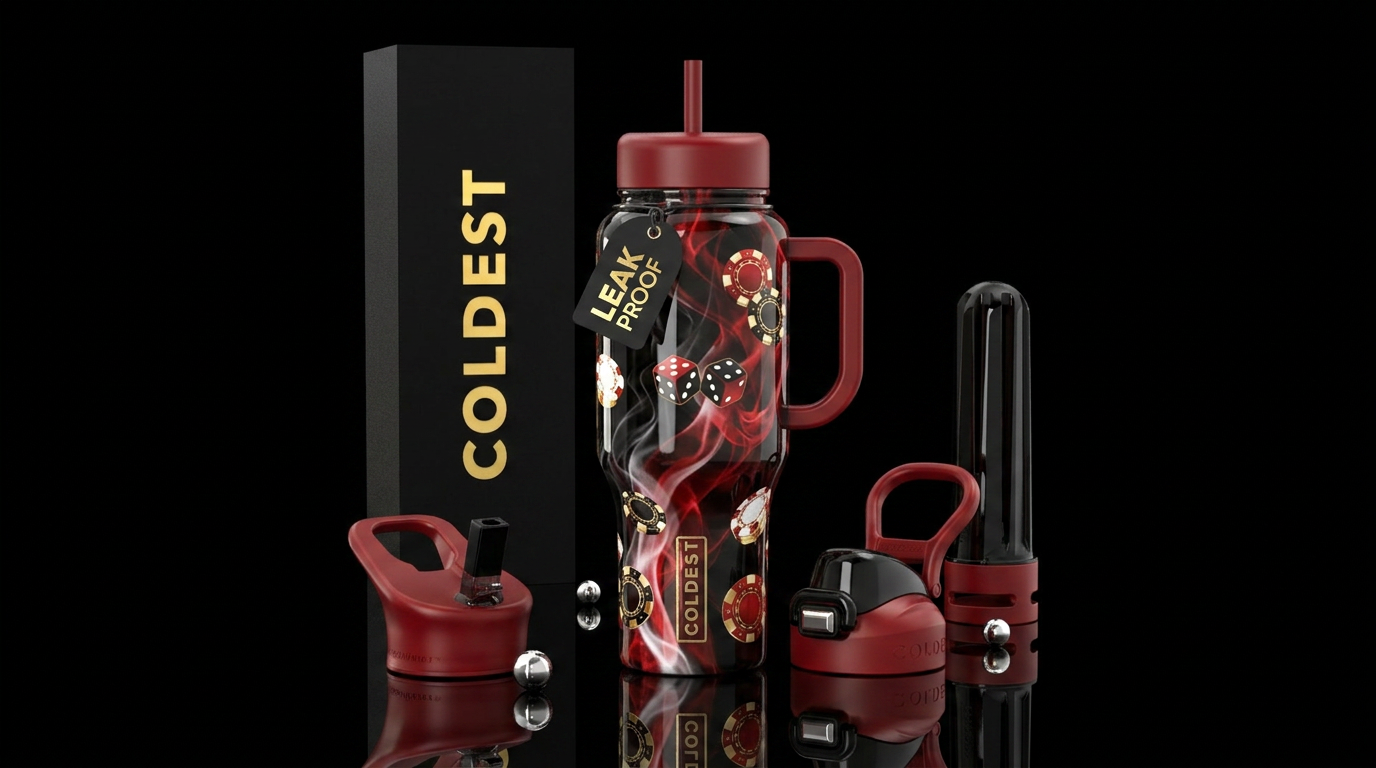 Lucky Roll water bottle design