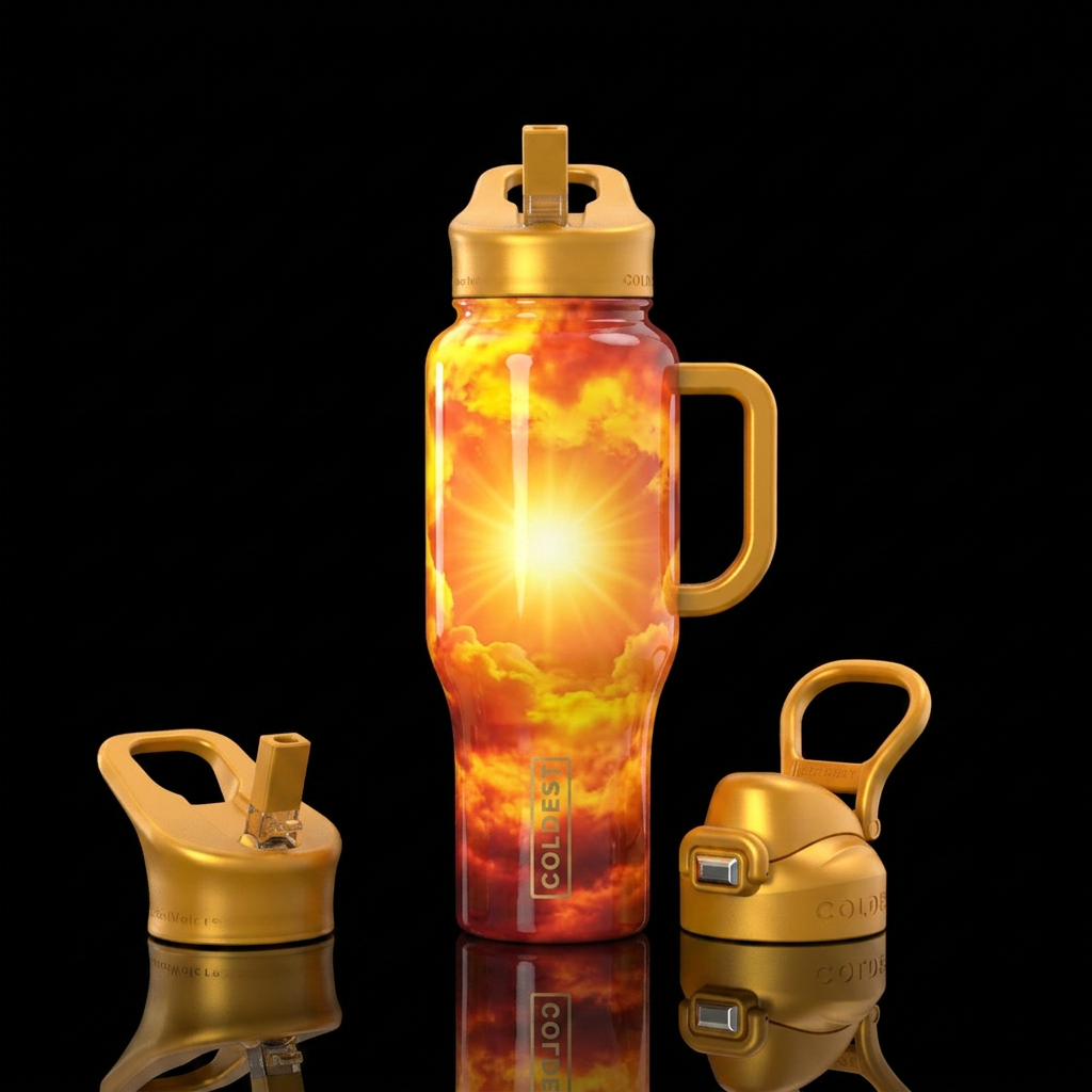 Fire In The Sky water bottle design