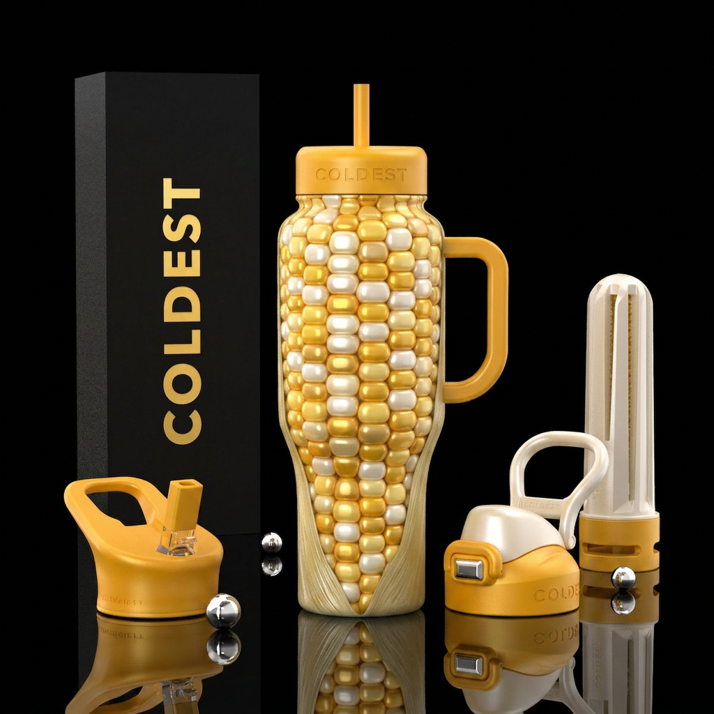 Sugar and Gold water bottle design