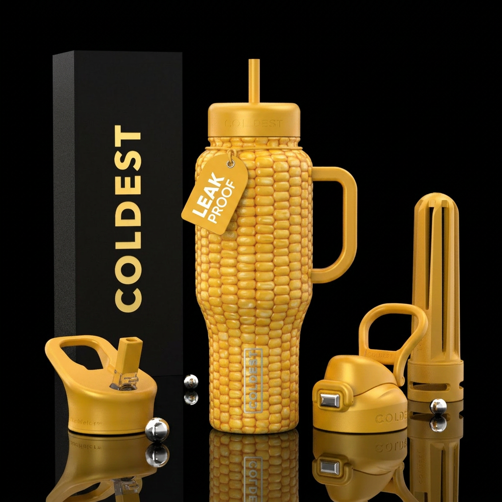 A Little Corn-ey water bottle design