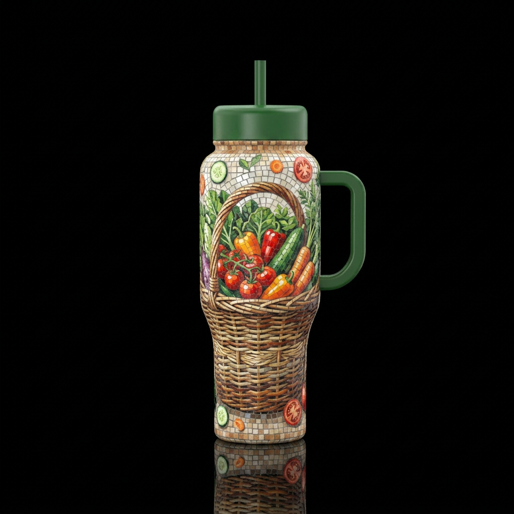 Mosaic Gardener water bottle design