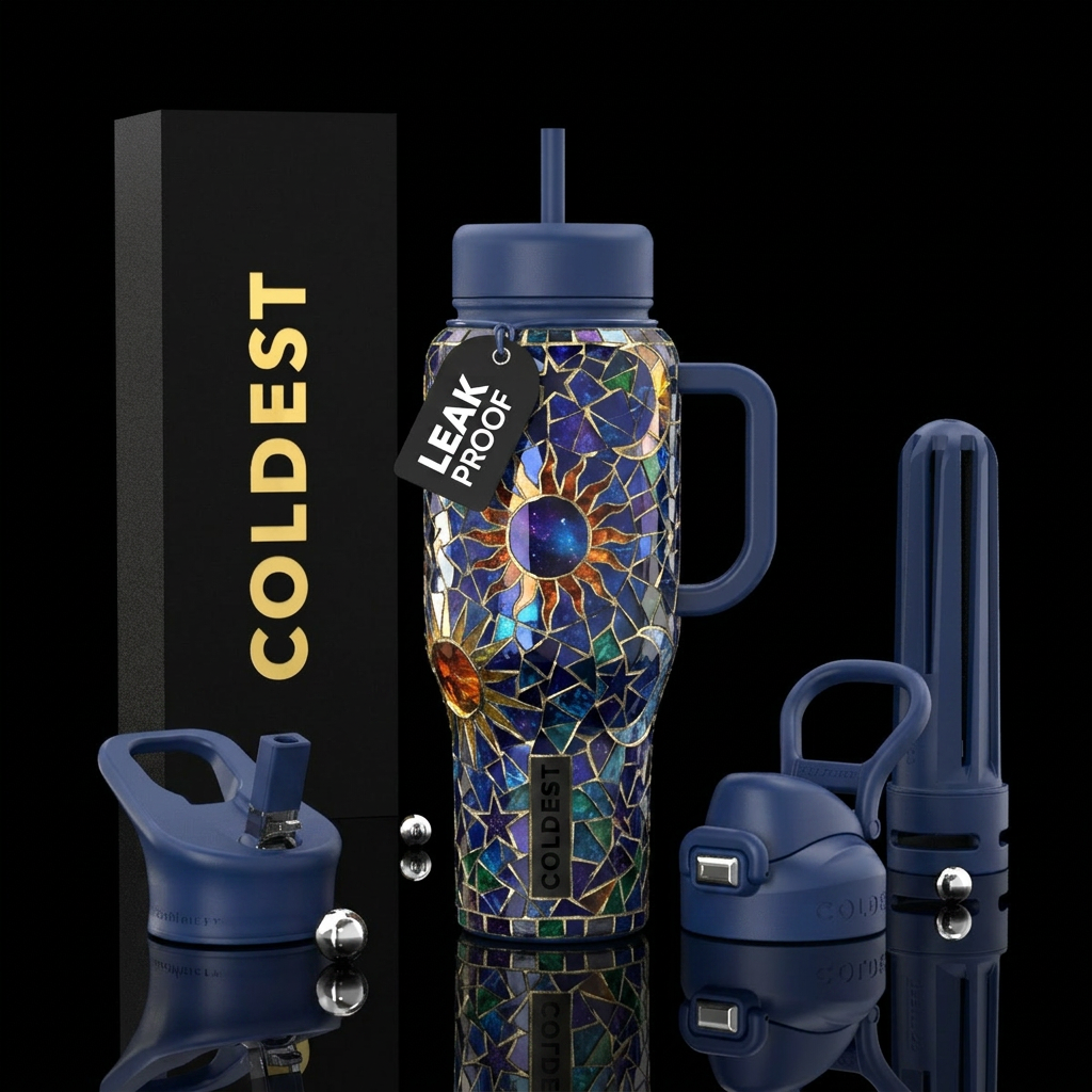 Pieced Together water bottle design