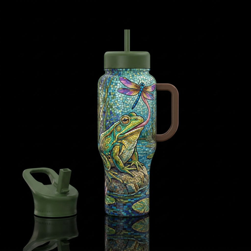Frog In A Bog water bottle design