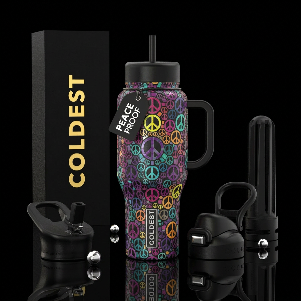 Nothing But Peace water bottle design