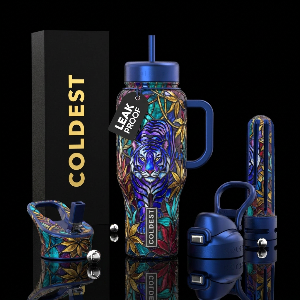 In The Jungle water bottle design