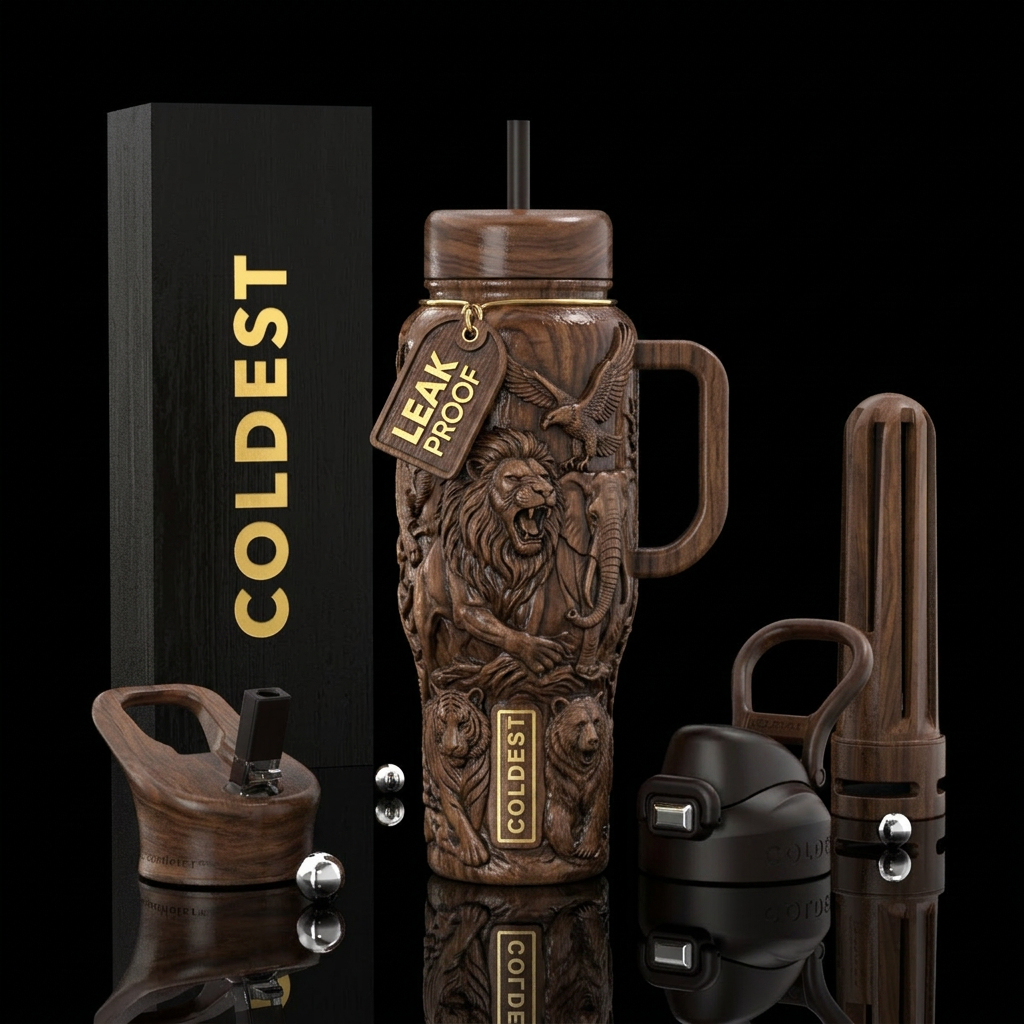 Wild Carving water bottle design