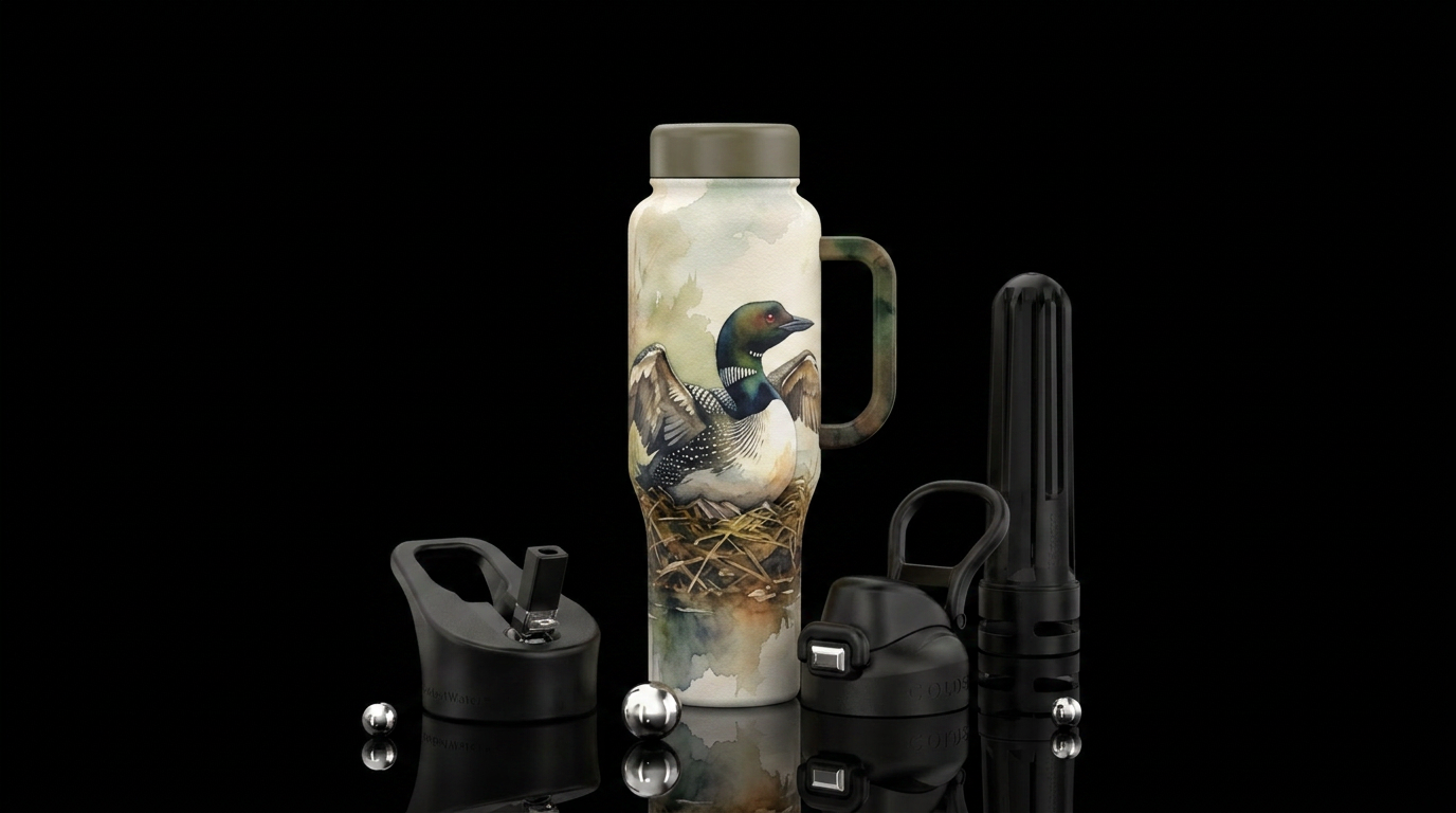 Watercolor water bottle design