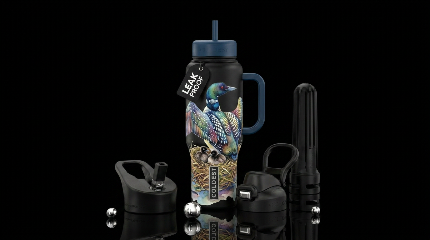 Sunning Wings water bottle design