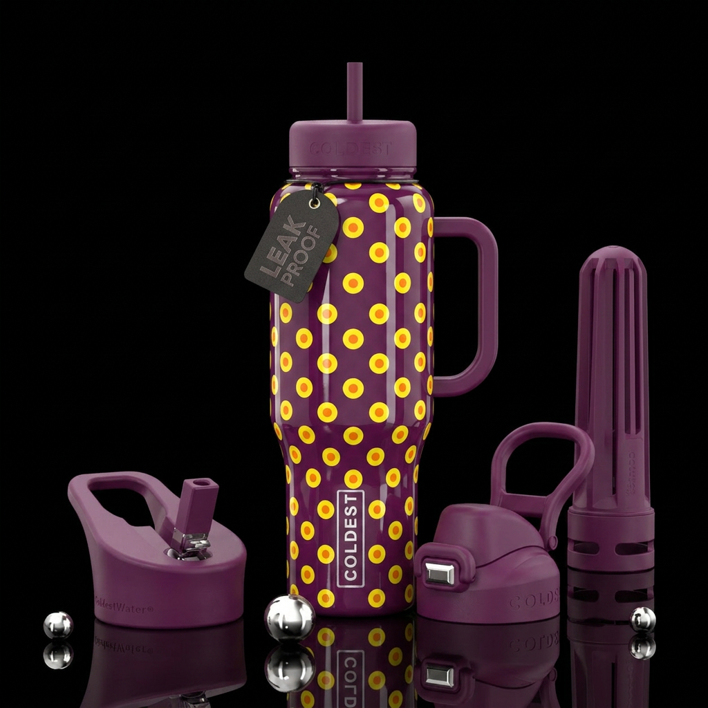 Glossy & Glowie water bottle design