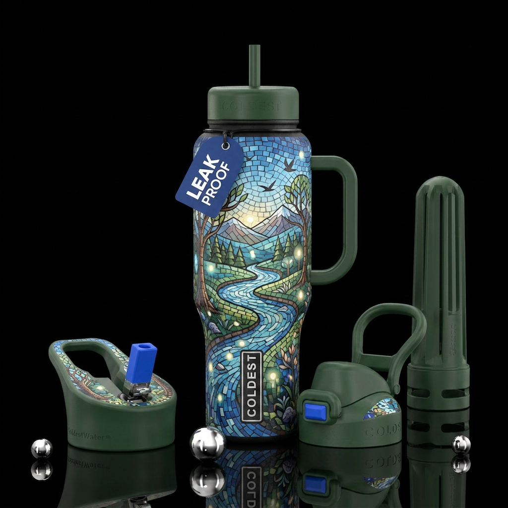 A Peaceful Place water bottle design