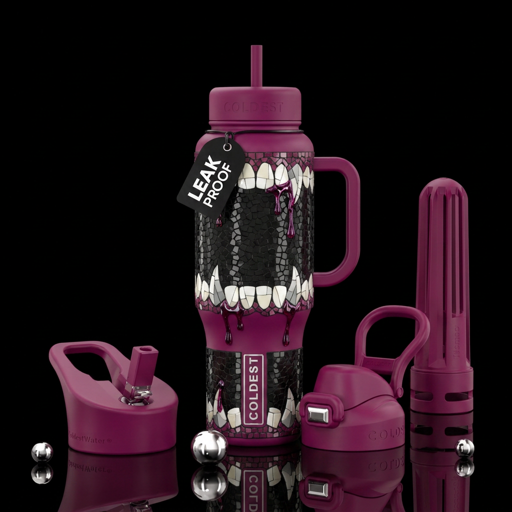 Vampire Bite water bottle design