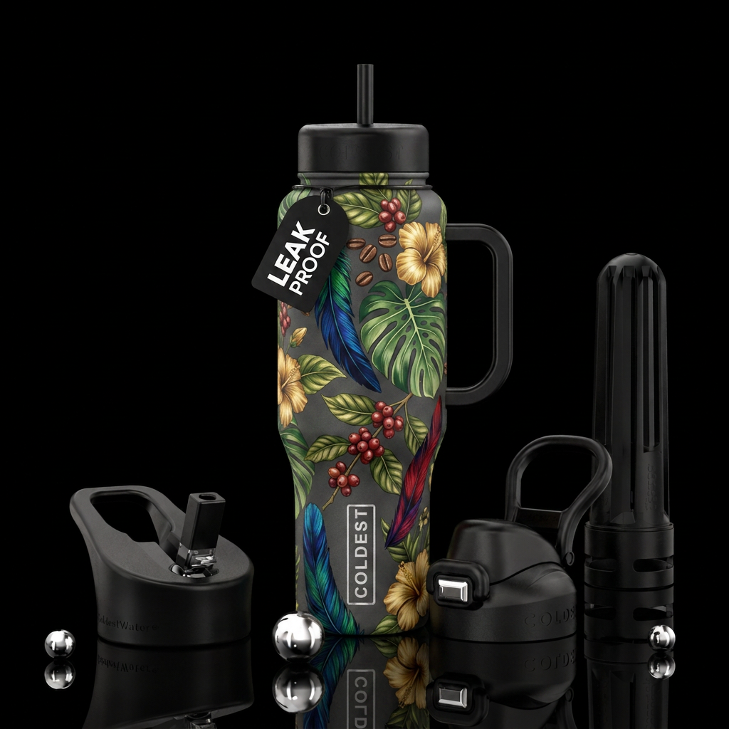 Bird & Botanical water bottle design