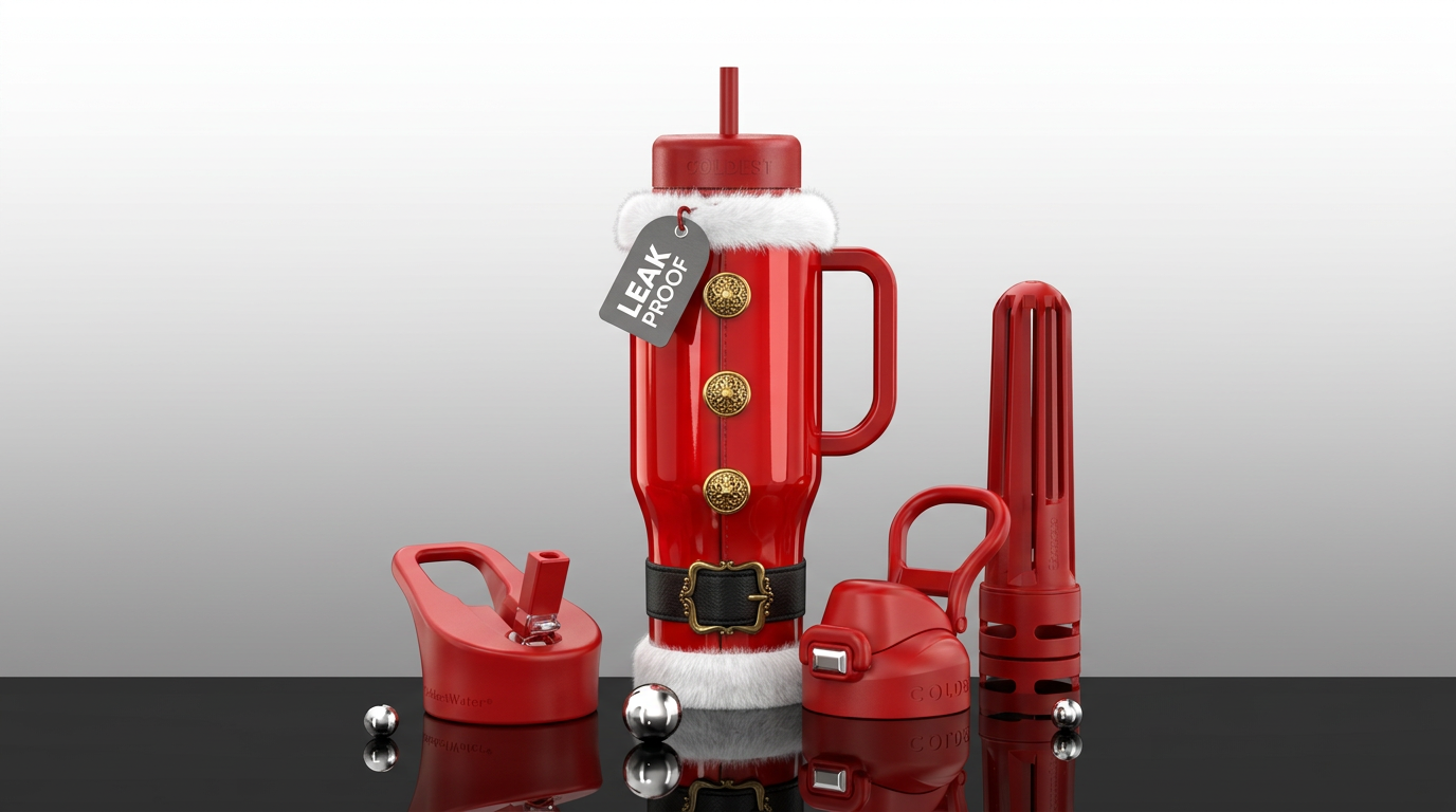 Simply Santa water bottle design