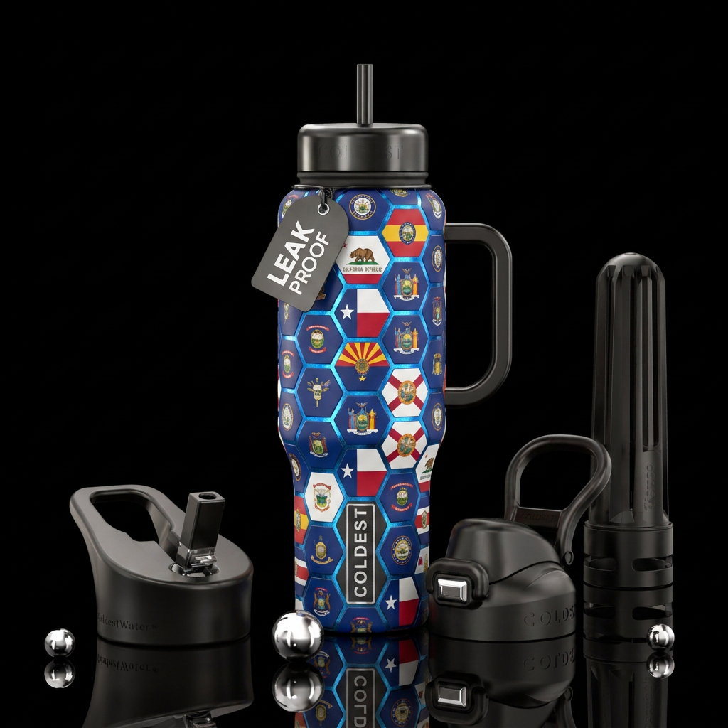 Wheres Your State? water bottle design