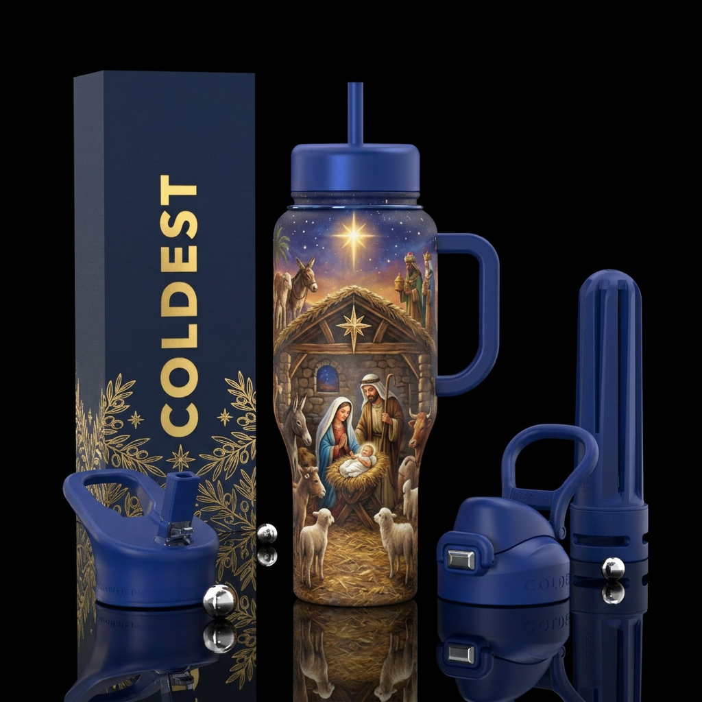 Reason for the Season water bottle design